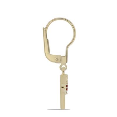 BUY 925 SILVER WITH RED DIAMOND GEMSTONE EARRING